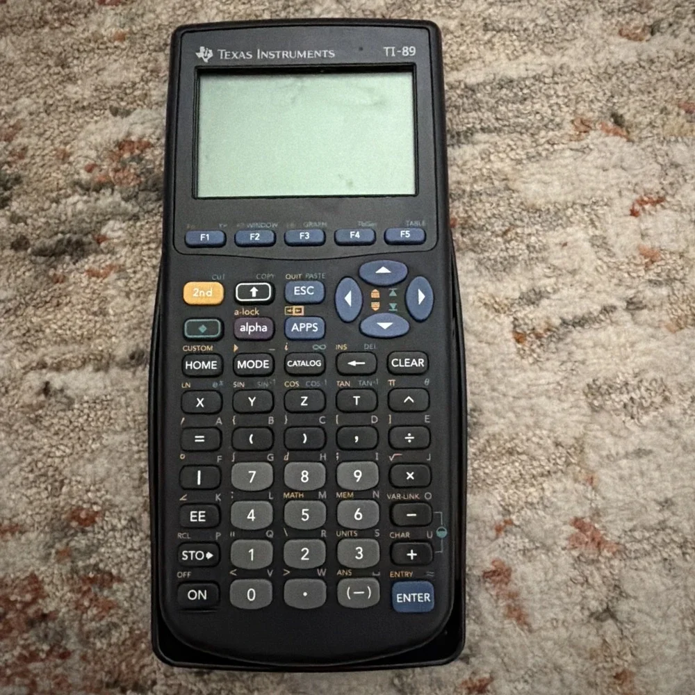 Texas Instruments TI-89 Graphing Calculator w/ Cover — Tested Working Free Ship.
